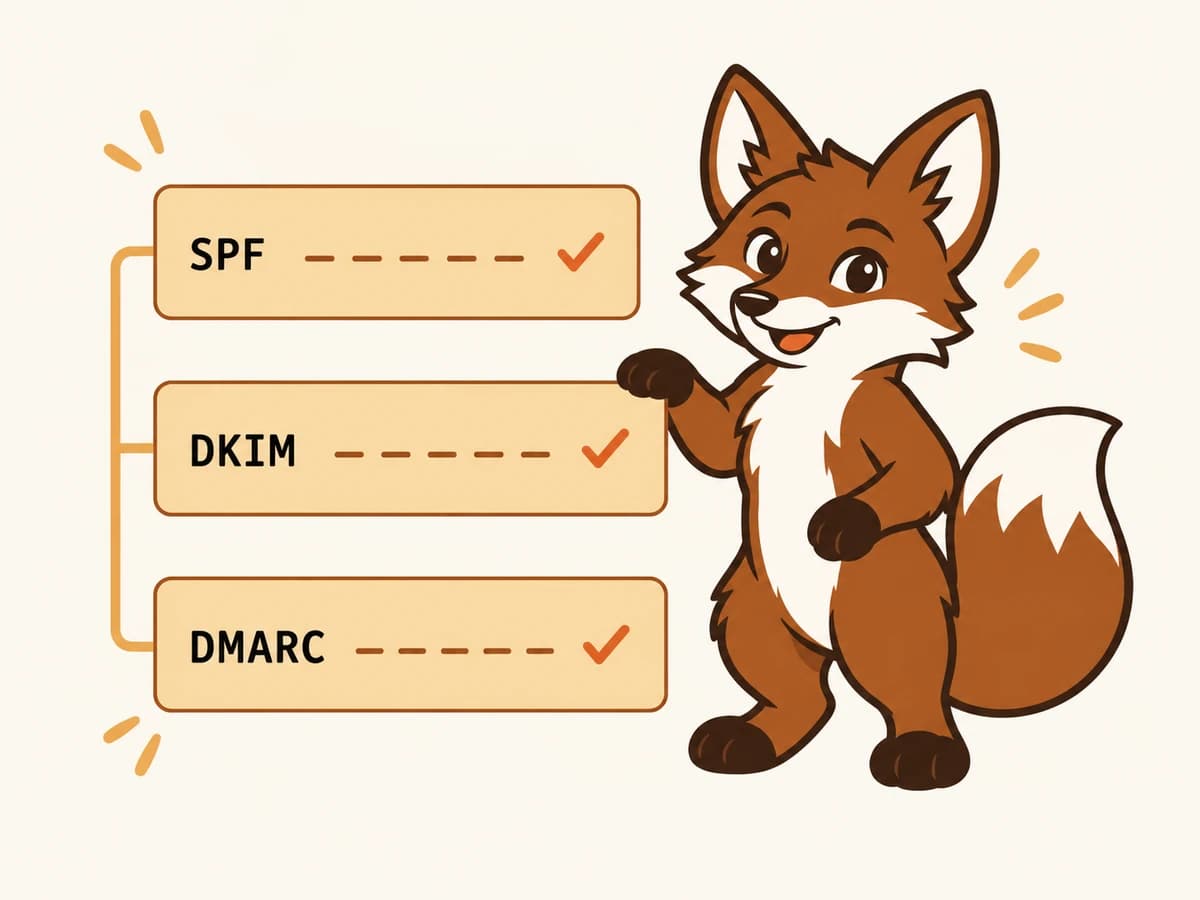 Warmi checks SPF, DKIM and DMARC authentication records